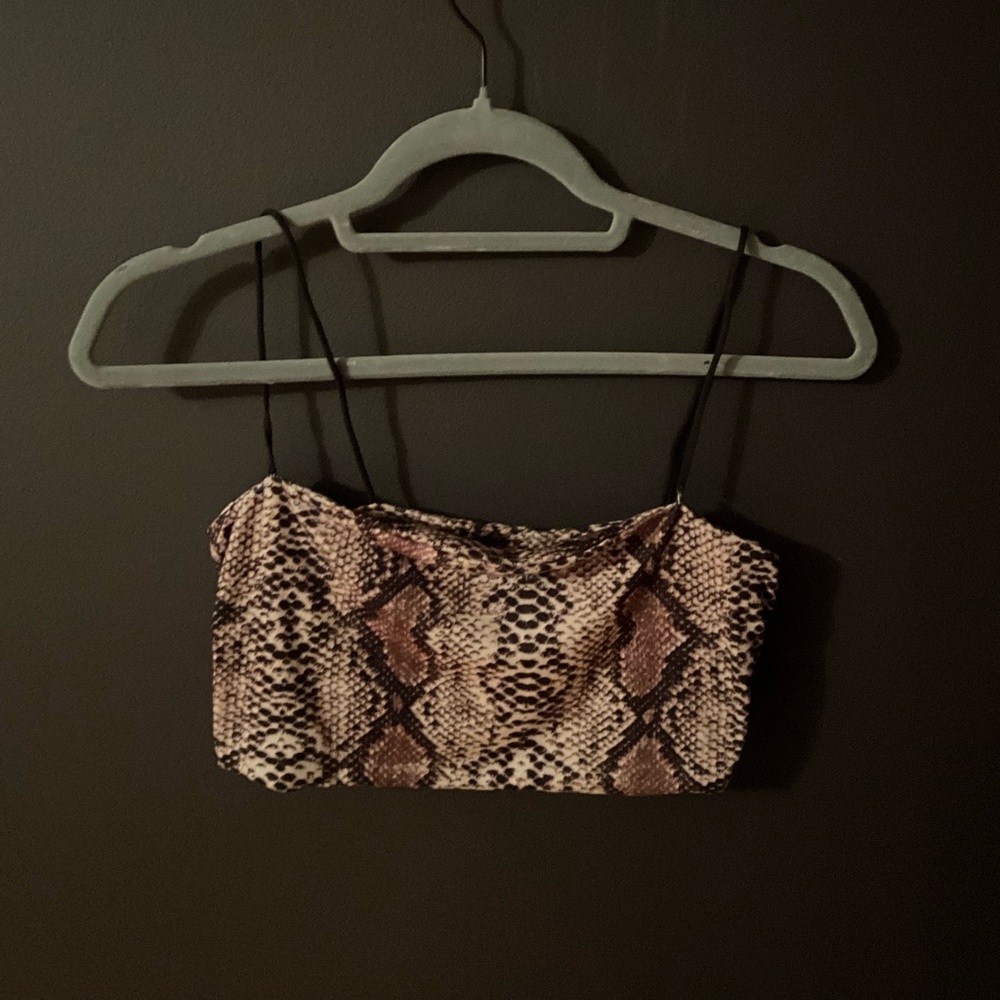 Snakeskin crop top
